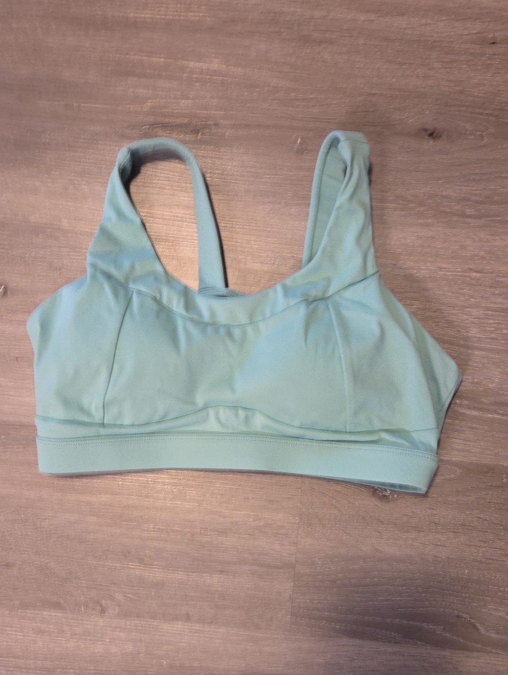 Light Aqua Supportive Sports Bra with Wide Straps